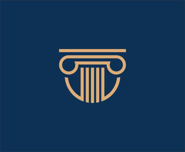 logo prawa - prawnik stock illustrations