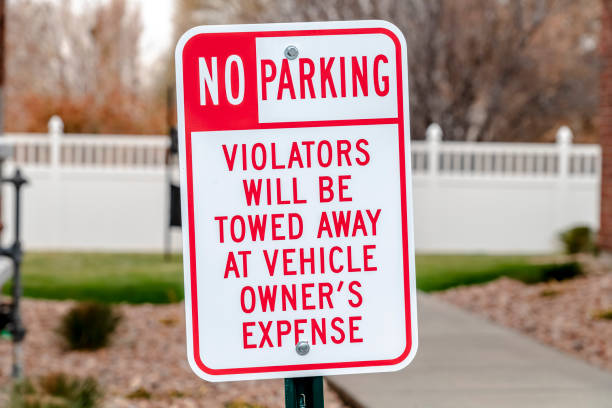 istock No Parking sign with Tow Away warning 1199551042