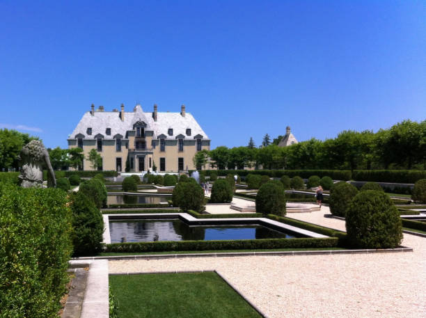 View of the Oheka castle in Long Island stock photo