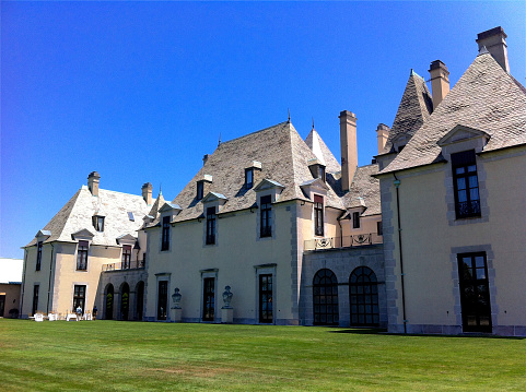Huntington, New York, USA - 11th July 2014 : View of the beautiful Oheka Castle, also known as the Otto Kahn Estate. This Mansion is a historic Hotel located on Long Island