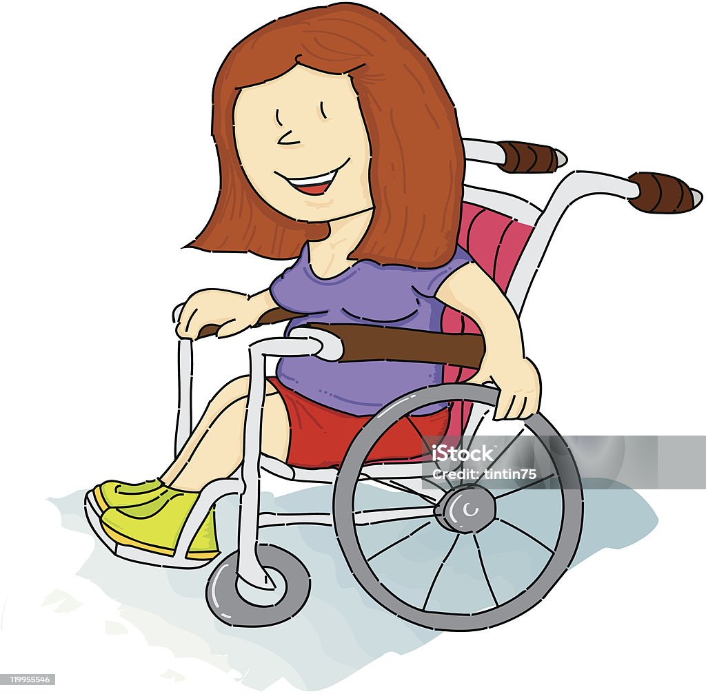 Handicapped girl  Adolescence stock vector