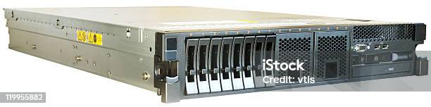 Rackmount Server Over White Stock Photo - Download Image Now - Network Server, White Background, Black Color