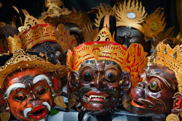 istock Old traditional balinese Wayang Mask masks 1199559351