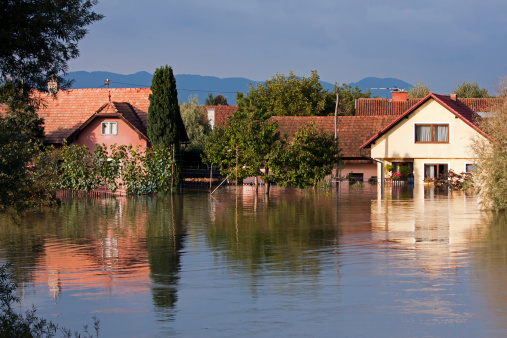 Flooding waters of river Sava and Krka in Slovenia, September 2010