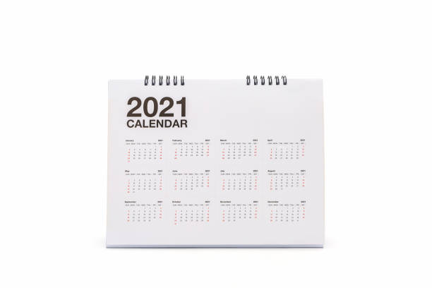 istock White paper desk spiral calendar 2021. 1199567583