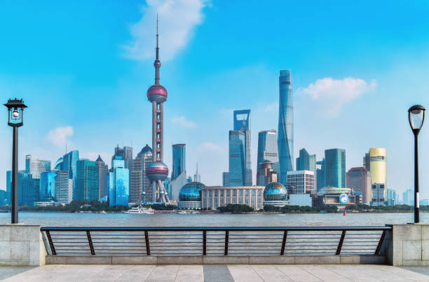 istock Shanghai skyline in sunny day, china 1199567634