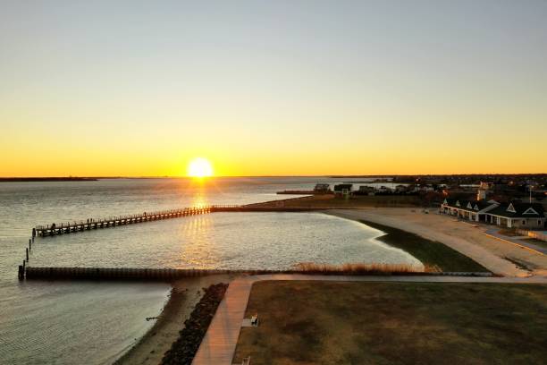 istock Long Island South Shore Beach Drone Shot 1199568425