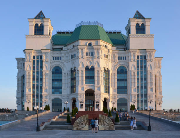 Elements of architecture of the Astrakhan State Opera and Ballet Theater. Astrakhan, Russia