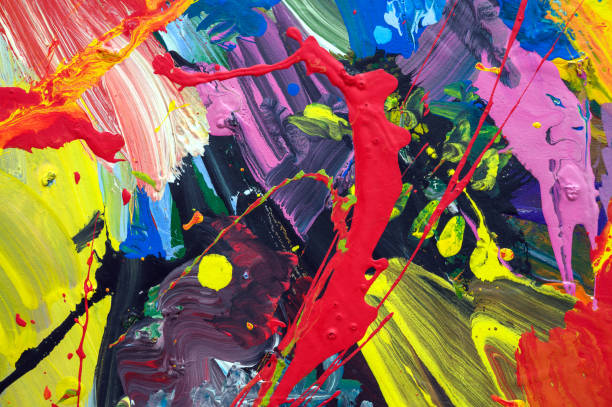 istock Abstract art background. Hand-painted background. SELF MADE. 1199572529