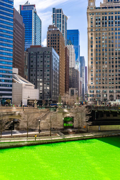 istock Dyeing River Chicago St' Partick Day. 1199573064