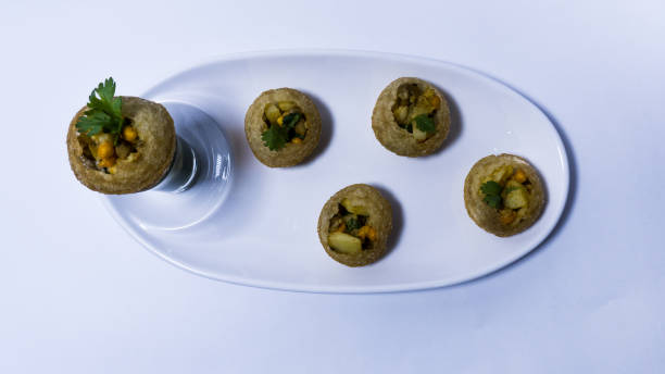 istock Panipuri with phudina(mint) water 1199573899