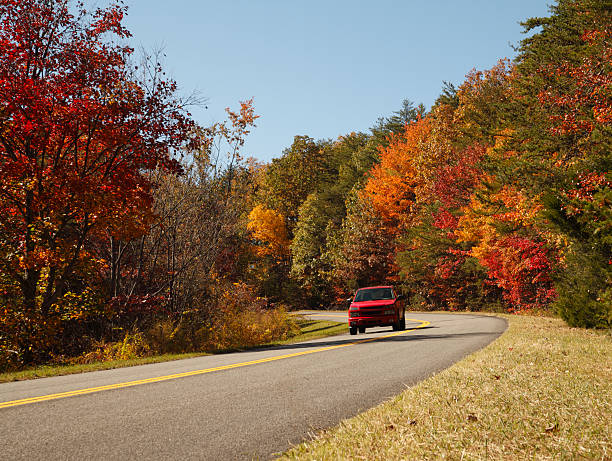 Panoramica autunno Drive - foto stock