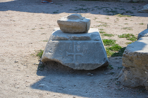 The ruins of the ancient city of Chersonesos. Sevastopol, Crimea