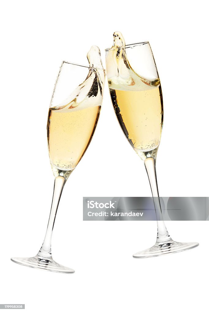Tchin&nbsp;! Deux verres à champagne - Photo de Flûte à champagne libre de droits