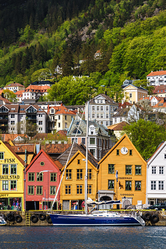 Cityscape view of Bergen, Norway