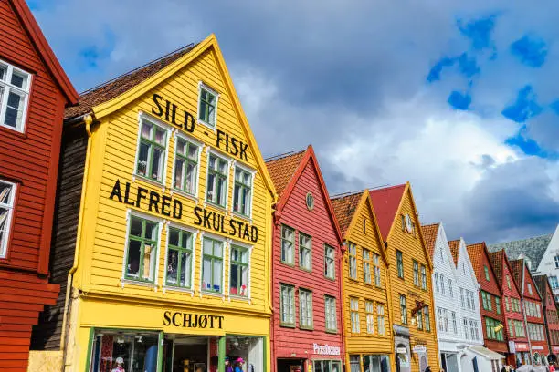 Cityscape view of Bergen, Norway