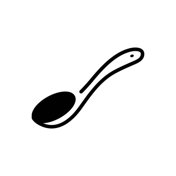 ilustrações, clipart, desenhos animados e ícones de colher de sopa de sopa - table spoon