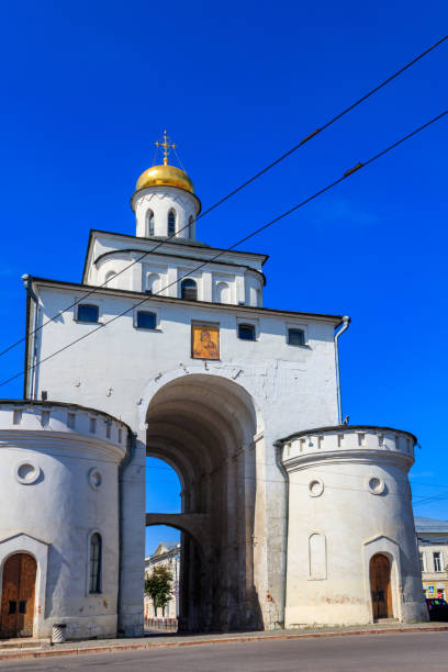 Golden Gate of Vladimir. Famous landmark in Vladimir city, Russia. Golden ring of Russia Golden Gate of Vladimir. Famous landmark in Vladimir city, Russia. Golden ring of Russia golden gate vladimir stock pictures, royalty-free photos & images