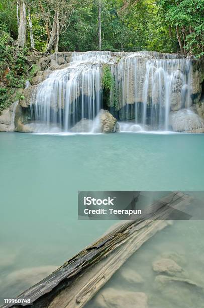 Erawan Waterfall Stock Photo - Download Image Now - Beauty In Nature, Black Color, Bush