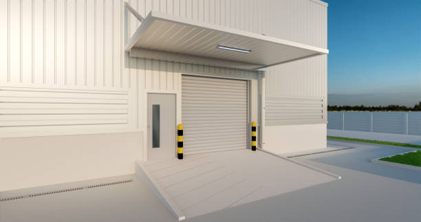 istock shutter door factory 1199607494