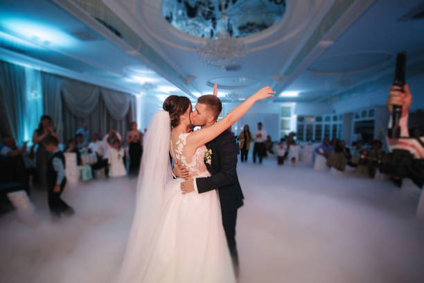 istock First wedding dance groom and bride in restaurant 1199607798