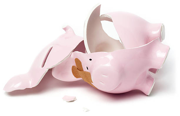 istock Smashed piggy savings bank 119960837