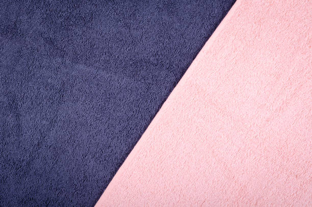 istock Blue towel fabric texture, top view photo. 1199609585