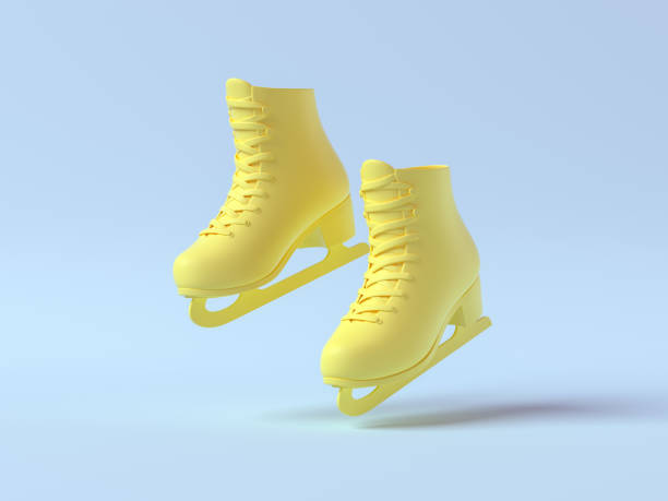 A pair of ice skates ideal for winter sports and holiday designs