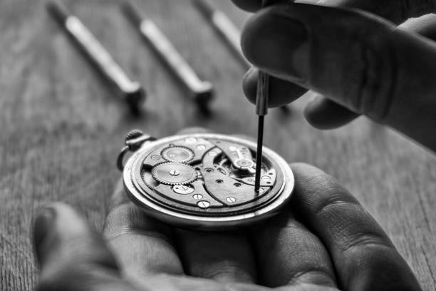 istock Watchmaker's workshop, mechanical watch repair 1199617594