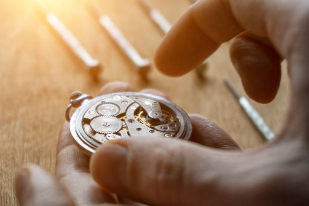 istock Watchmaker's workshop, mechanical watch repair 1199617608