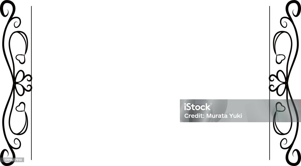 Left Frame Design Left And Right Antique Pattern Frame Stock Illustration - Download ...