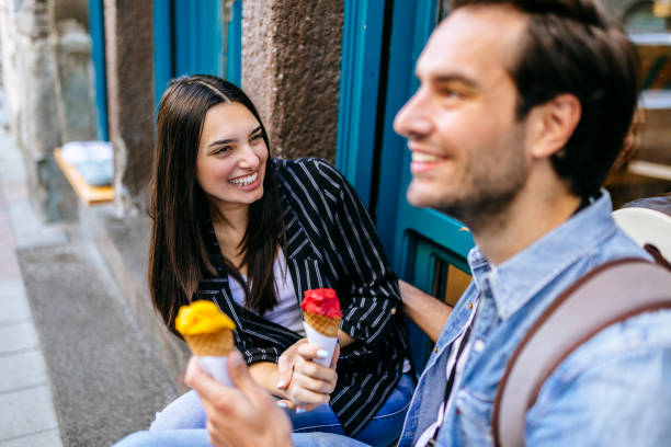 istock Couple enjoy in ice cream 1199622523