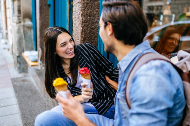 istock Couple enjoy in ice cream 1199622529
