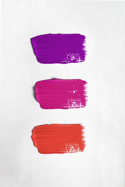 istock color oil paint stroke on white background. 1199622784