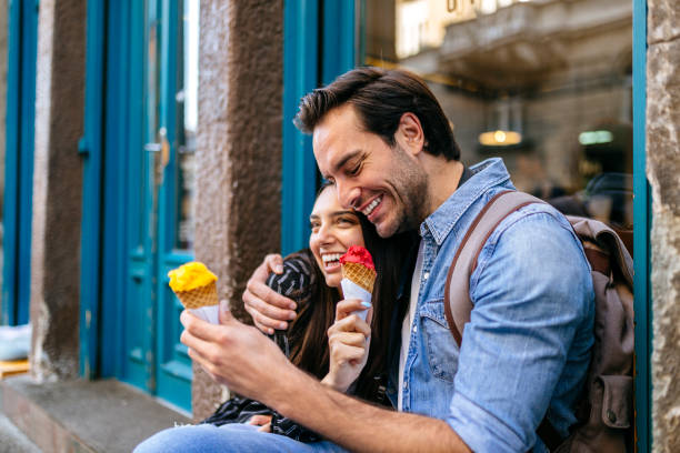 istock Couple enjoy in ice cream 1199622987