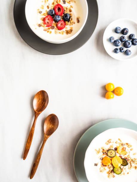 Breakfast, healthy, morning, plate, dinnerware, fruit, cereals, diet, flat lay, ready to serve