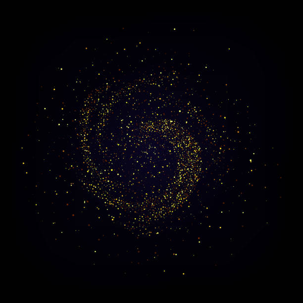 istock Gold glitter texture on a black background. Golden explosion of confetti. Golden grainy abstract texture on a black background. Design element. Vector illustration,eps 10. 1199625666