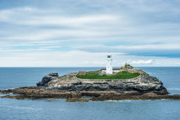 маяк годреви - godrevy lighthouse фотографии стоковые фото и изображения