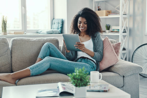 istock Relaxed young African woman 1199632651