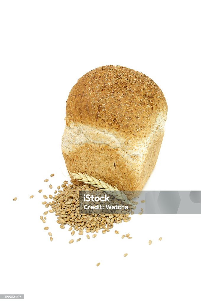 Bocado de pão de Farelo e grãos de trigo e Orelha - Royalty-free Alimentação Saudável Foto de stock