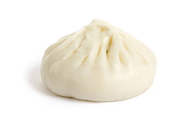 Chinese steamed bun with curves a Chinese steamed bun, BaoZi chinese dumpling stock pictures, royalty-free photos & images