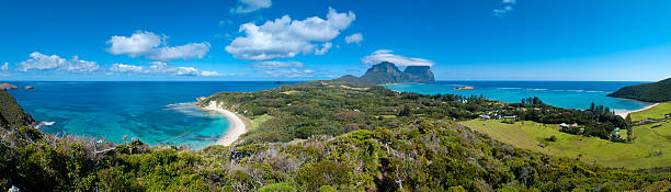 vista su lord howe island - lord howe island foto e immagini stock