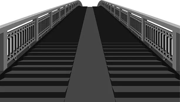 Vector illustration of pedestrian bridge