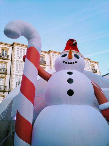 Inflatable snowman, Chistmas decoration.
