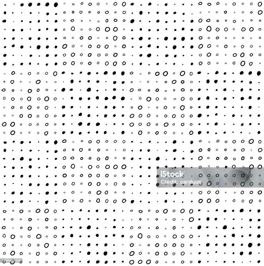 Black Point Pattern Black And White Points Seamless Pattern Stock Illustration - Download ...