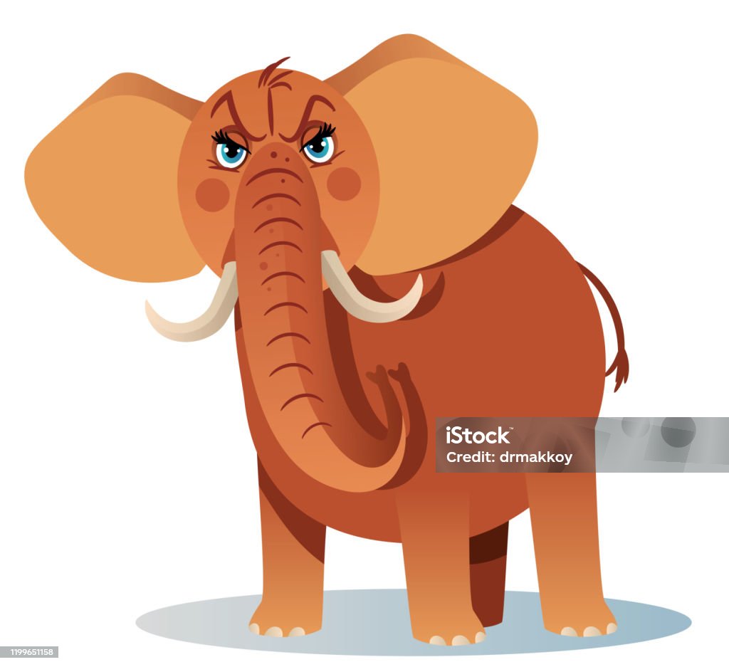 Anger Elephant Stock Illustration - Download Image Now - African Elephant,  Cartoon, Africa - iStock