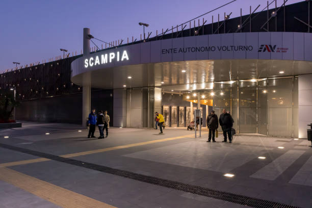 Metro station in Naples, Scampia. stock photo