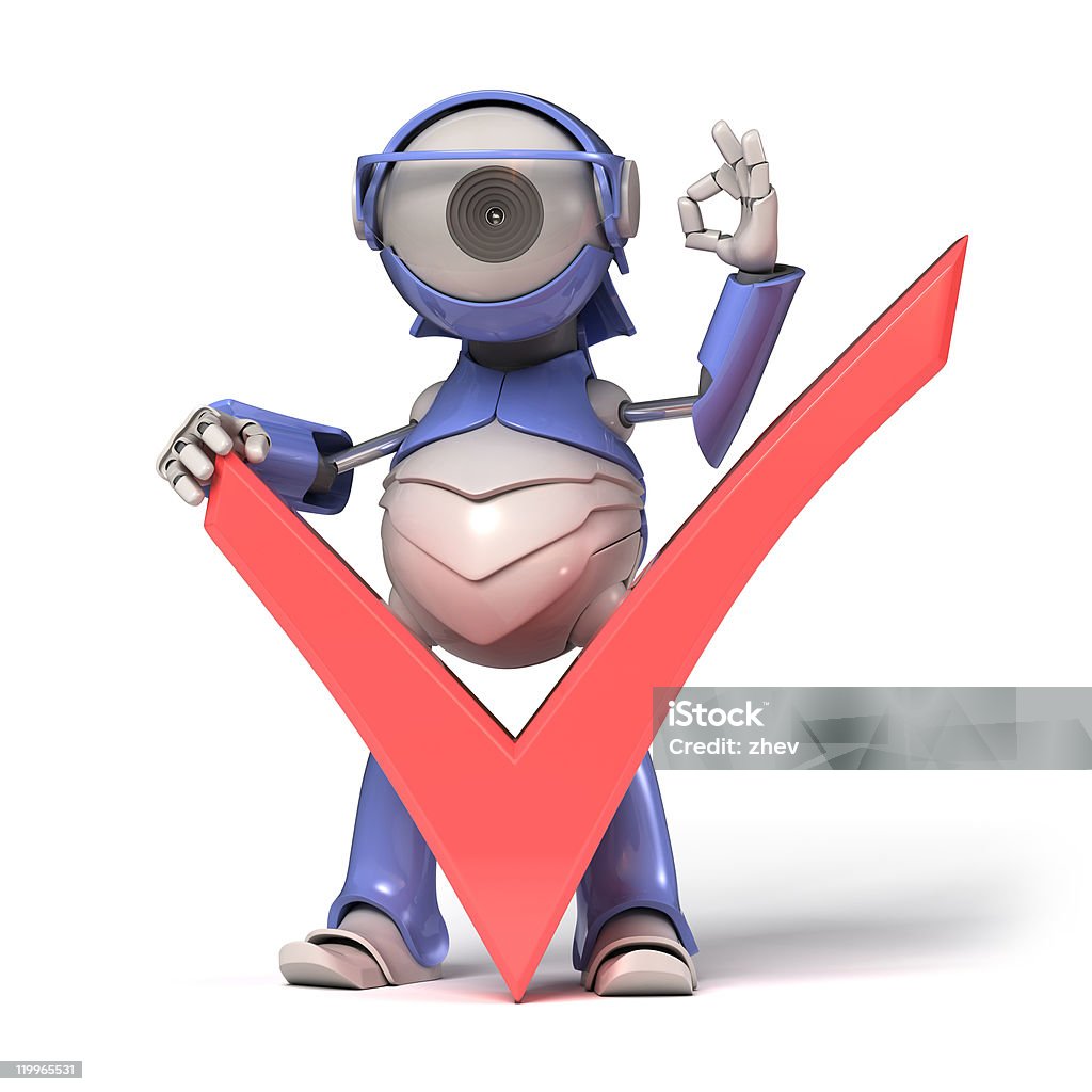 O ícone e robô - Foto de stock de Acordo royalty-free
