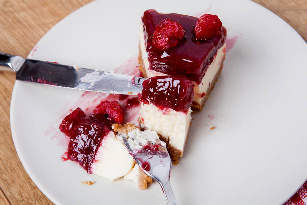 Raspberry Cheesecake on a plate. Raspberry Cheesecake on a plate.