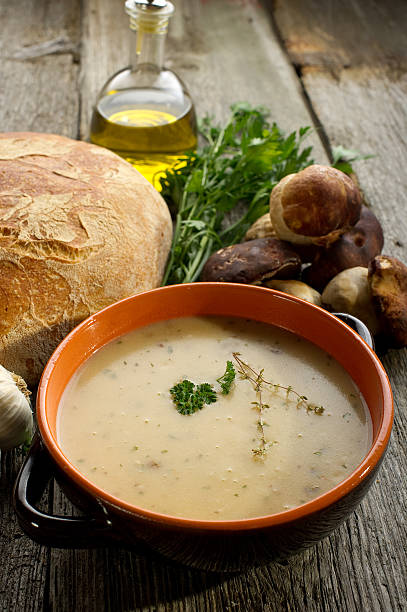 istock soup with edible mushroom 119965583